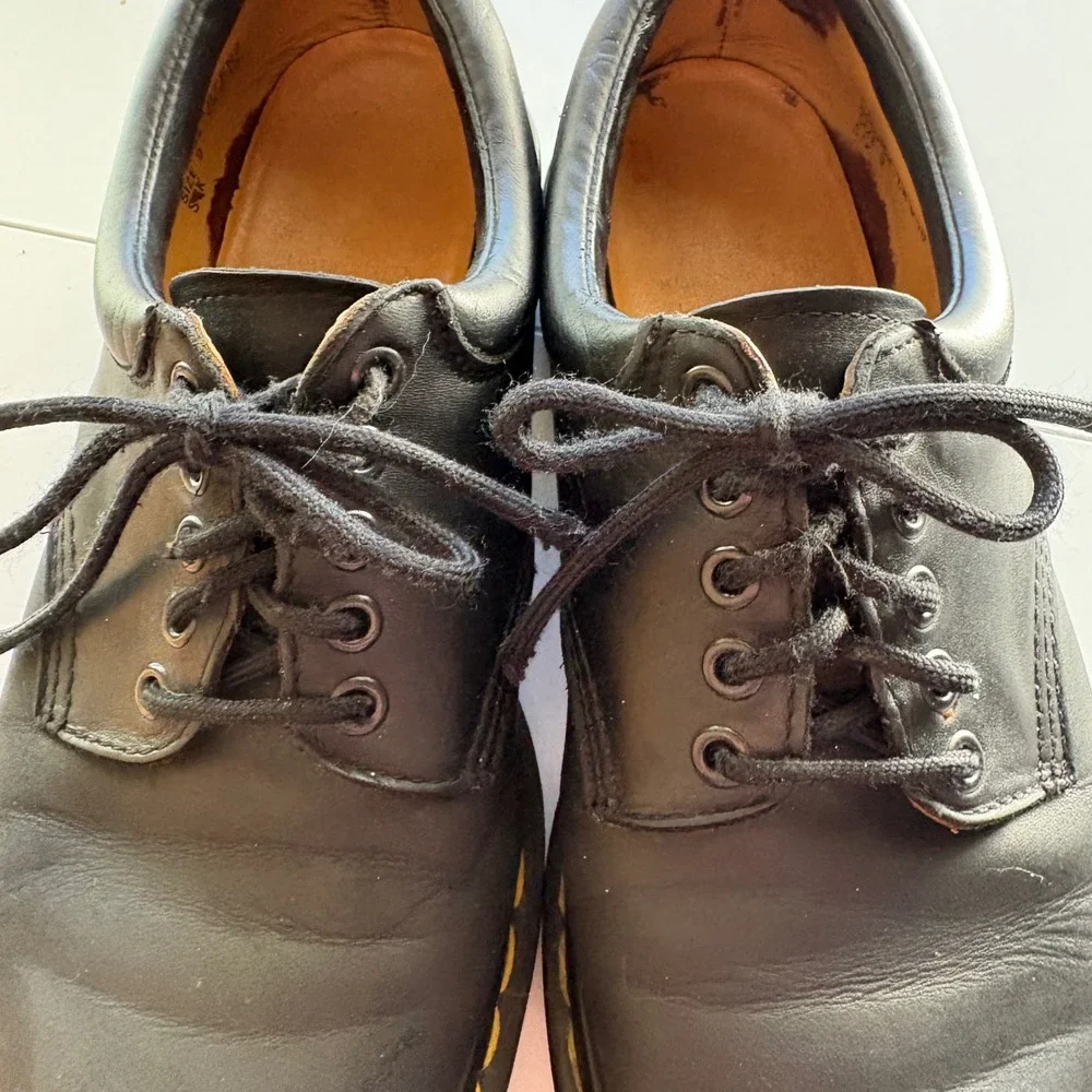 Dr. Martens 8053 Padded‎ Collar Oxford Mens Size 9 Black Made In England Vintage